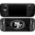 NFL San Franciso 49ers Black & White Steam Deck Handheld Gaming Computer Skin